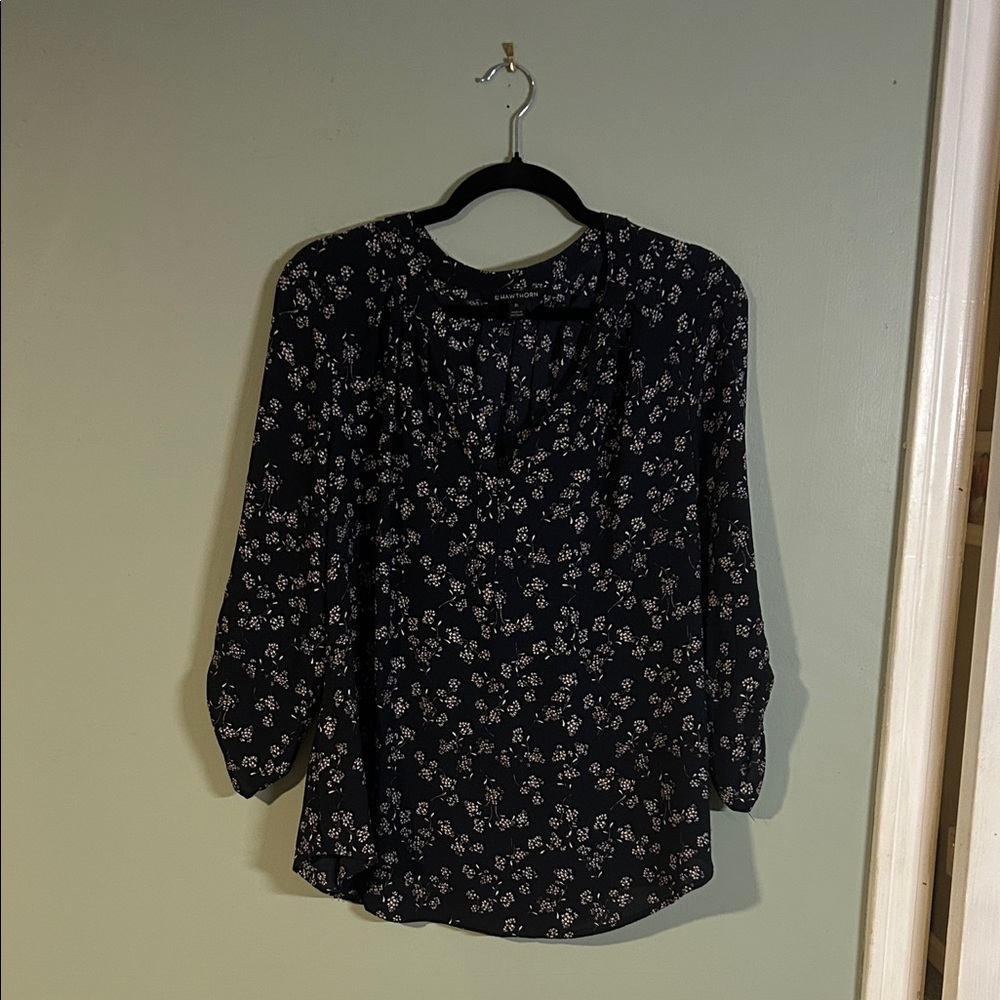 41 Hawthorn Navy Floral Blouse